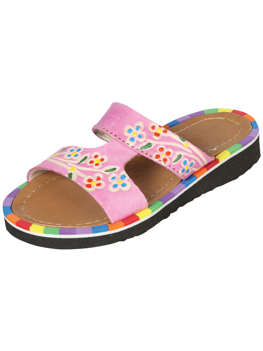 Sandalias Artesanales Mexicanas Piel Rosa