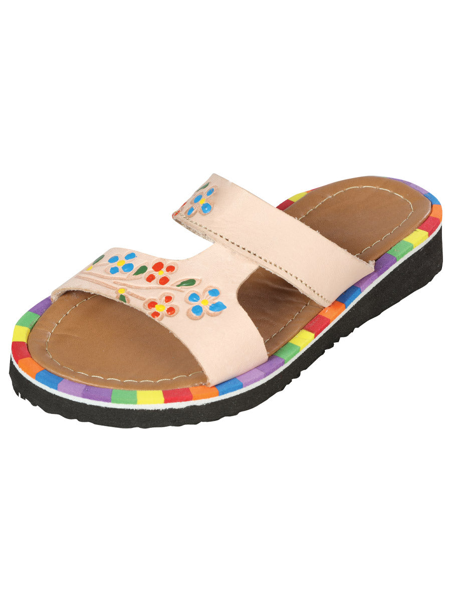 Sandalias Artesanales Mexicanas Piel Beige