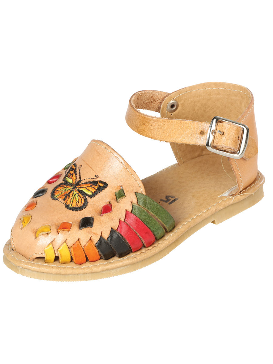 Sandalias Mexicanas Artesanales de Cuero Color Canela