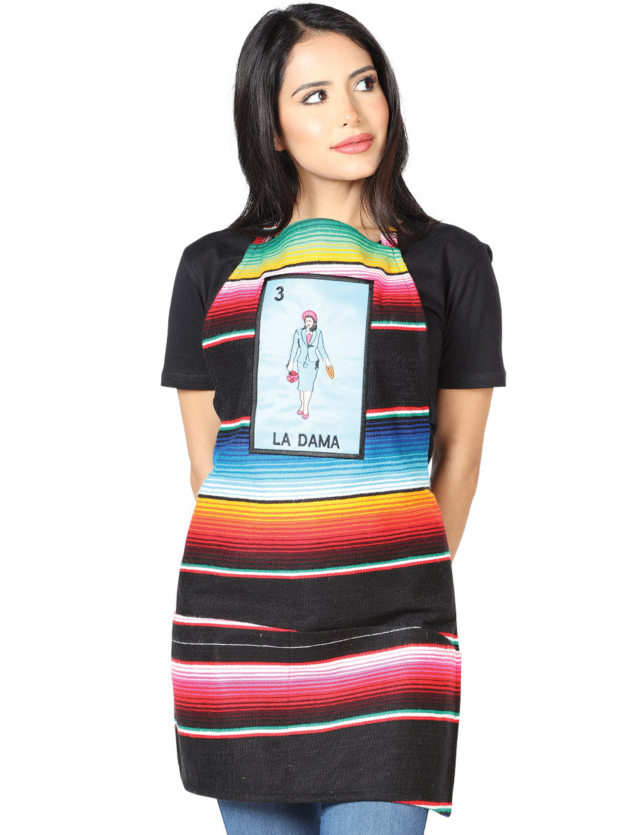 Artisanal Mexican Zarape Apron 100% Acrylan Multicolor