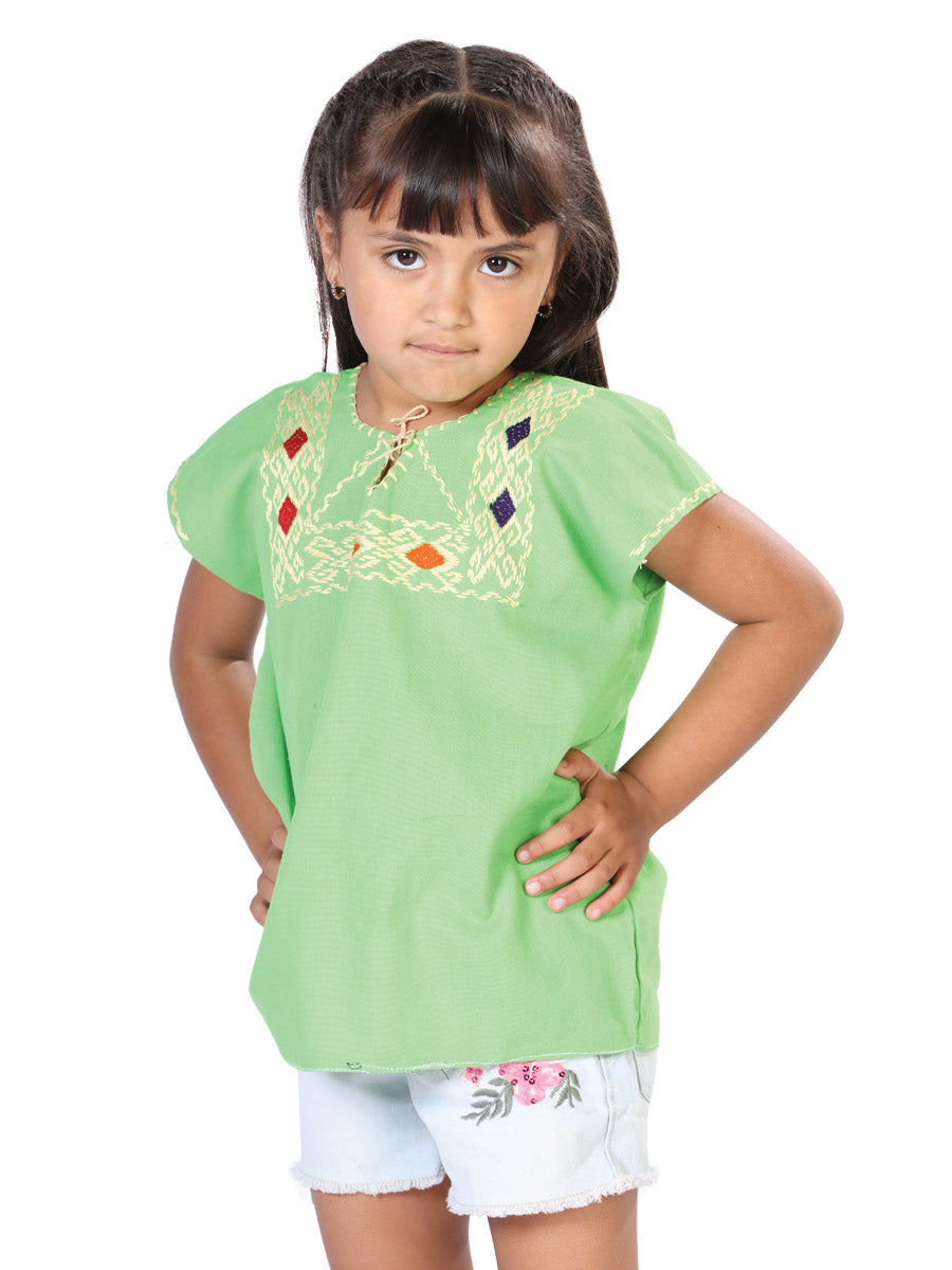 Blusa Bordada Artesanal Verde