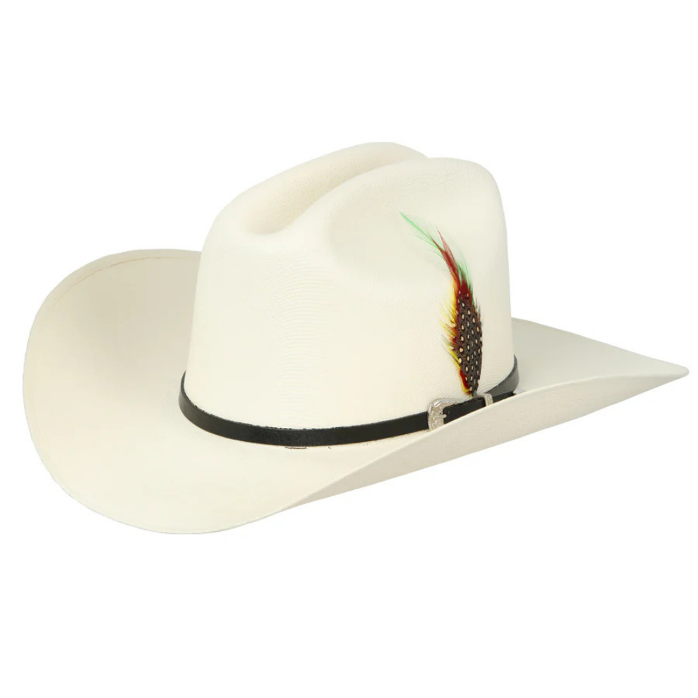 Men’s El General 500X Palm Straw Western Hat Sinaloa Crown - Bone