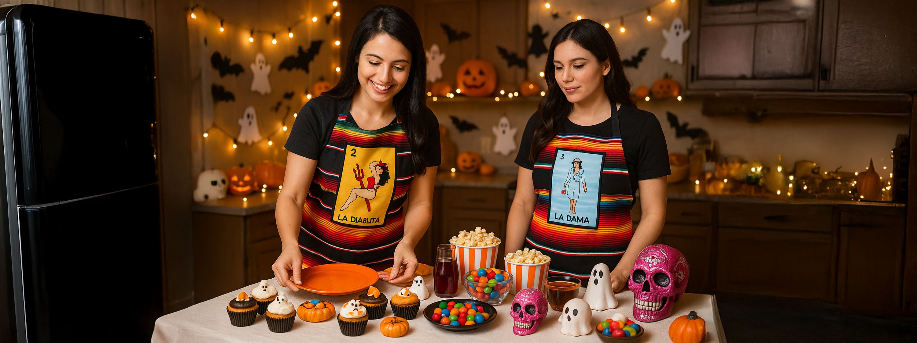 Celebrate the season with artisanal aprons handcrafted in bold colors